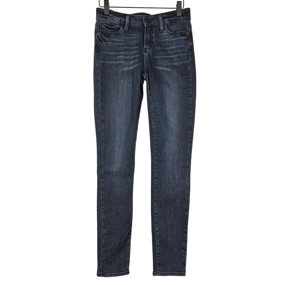 PAIGE WOMEN'S VERDUGO ULTRA SKINNY JEAN – DARK BLUE STONE WASHED, SIZE 28